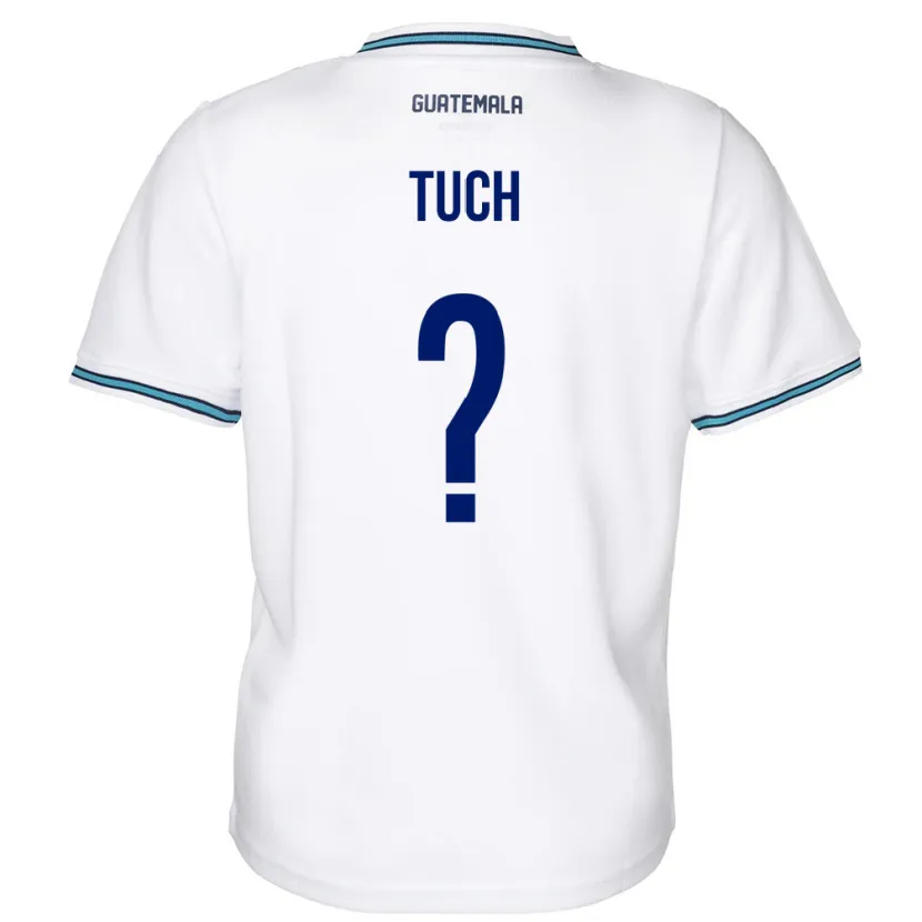 Danxen Enfant Maillot Guatemala Lorenzo Tuch #0 Blanc Tenues Domicile 24-26 T-Shirt