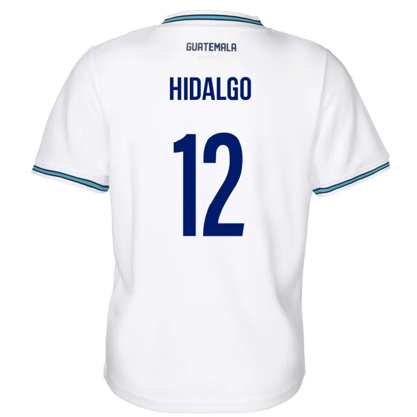 Danxen Enfant Maillot Guatemala Angie Hidalgo #12 Blanc Tenues Domicile 24-26 T-Shirt