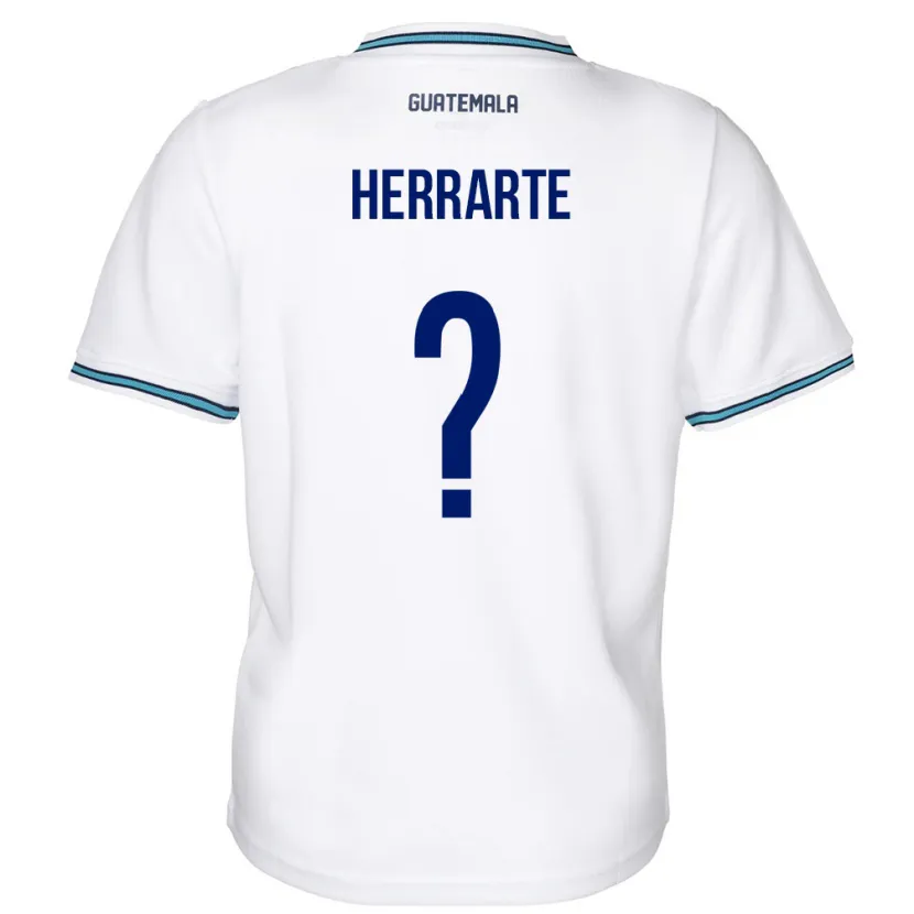 Danxen Enfant Maillot Guatemala María Herrarte #0 Blanc Tenues Domicile 24-26 T-Shirt