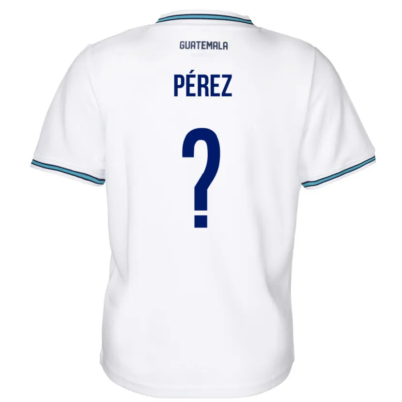 Danxen Enfant Maillot Guatemala Mary Pérez #0 Blanc Tenues Domicile 24-26 T-Shirt