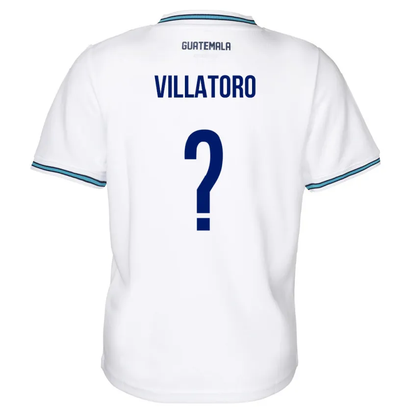 Danxen Enfant Maillot Guatemala Grace Villatoro #0 Blanc Tenues Domicile 24-26 T-Shirt