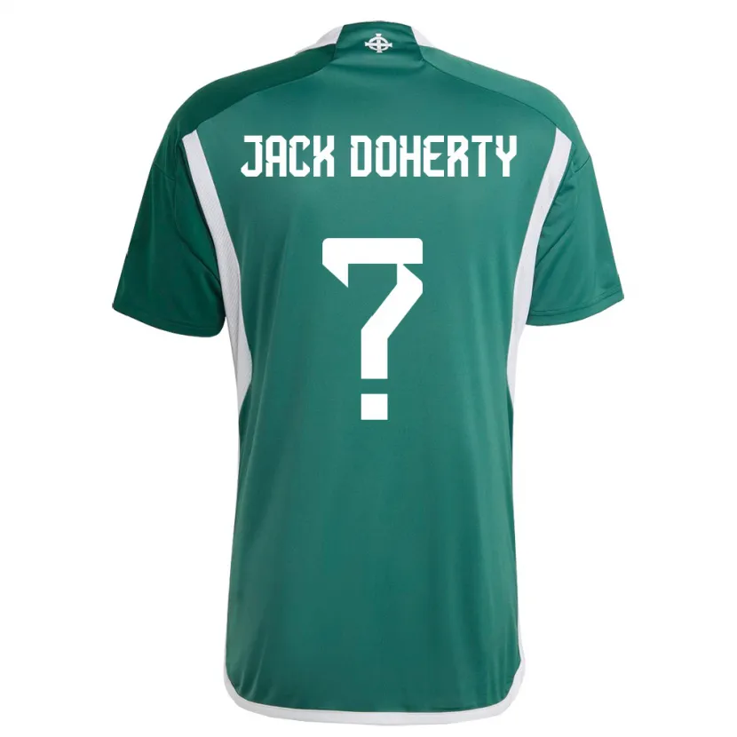 Danxen Enfant Maillot Irlande Du Nord Jack Doherty #0 Vert Tenues Domicile 24-26 T-Shirt