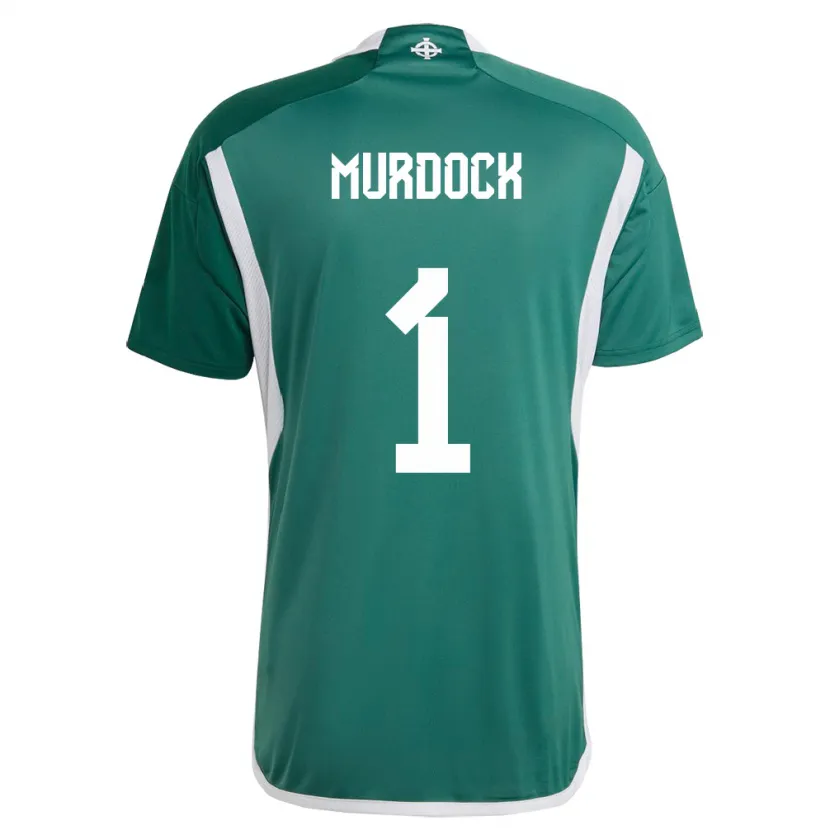 Danxen Enfant Maillot Irlande Du Nord Will Murdock #1 Vert Tenues Domicile 24-26 T-Shirt