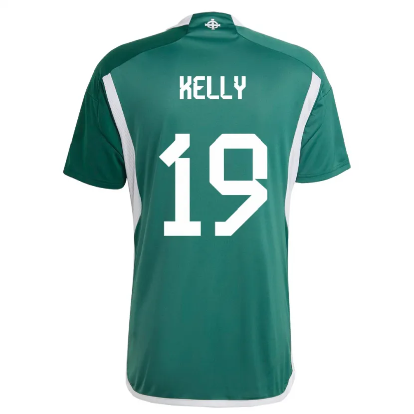 Danxen Enfant Maillot Irlande Du Nord Oscar Kelly #19 Vert Tenues Domicile 24-26 T-Shirt