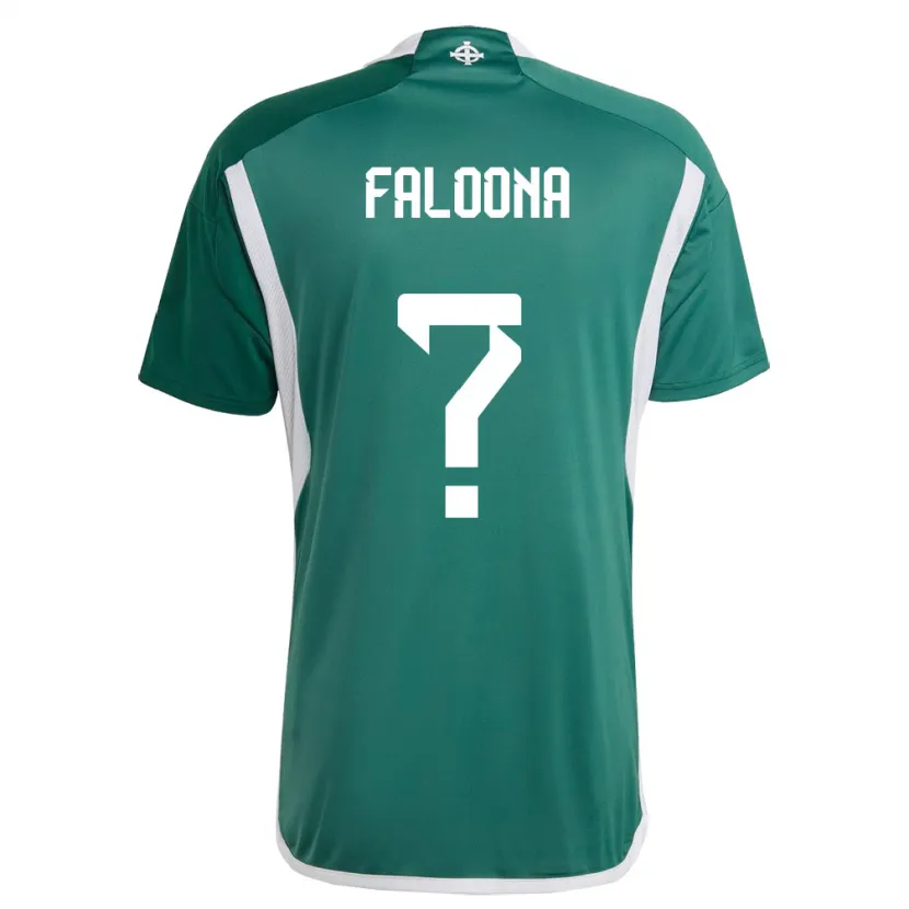 Danxen Enfant Maillot Irlande Du Nord Jack Faloona #0 Vert Tenues Domicile 24-26 T-Shirt