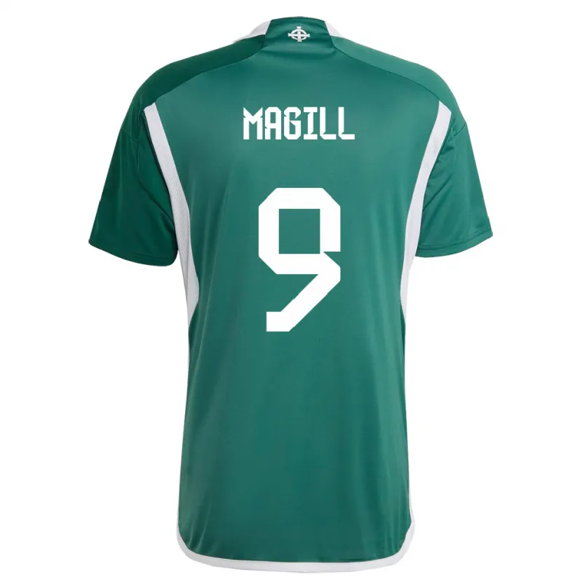 Danxen Enfant Maillot Irlande Du Nord Simone Magill #9 Vert Tenues Domicile 24-26 T-Shirt