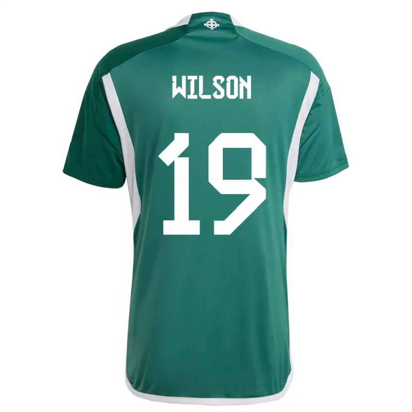Danxen Enfant Maillot Irlande Du Nord Emily Wilson #19 Vert Tenues Domicile 24-26 T-Shirt