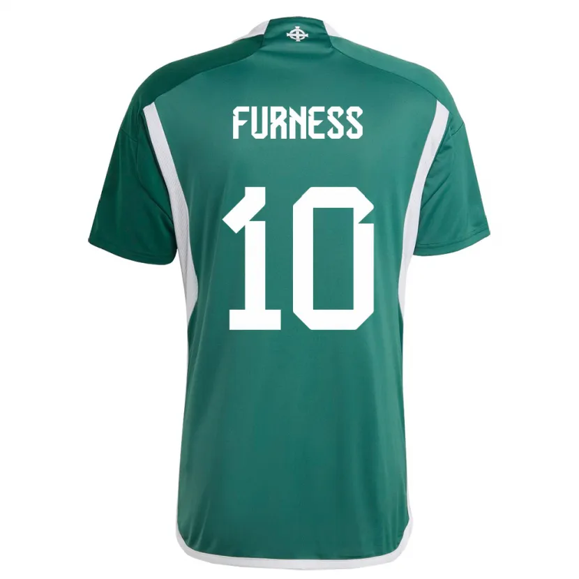 Danxen Enfant Maillot Irlande Du Nord Rachel Furness #10 Vert Tenues Domicile 24-26 T-Shirt