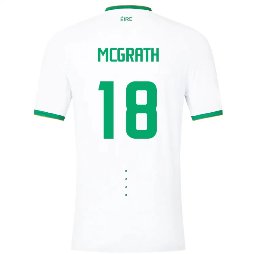 Danxen Enfant Maillot Irlande Jamie Mcgrath #18 Blanc Tenues Extérieur 24-26 T-Shirt