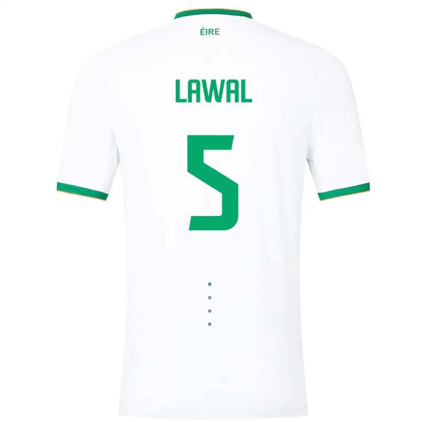 Danxen Enfant Maillot Irlande Bosun Lawal #5 Blanc Tenues Extérieur 24-26 T-Shirt