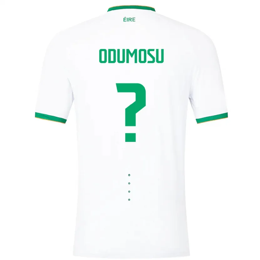 Danxen Enfant Maillot Irlande David Odumosu #0 Blanc Tenues Extérieur 24-26 T-Shirt
