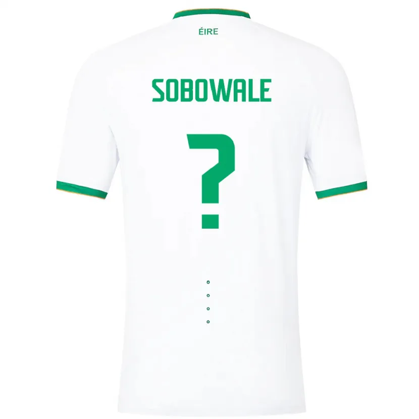 Danxen Enfant Maillot Irlande Timi Sobowale #0 Blanc Tenues Extérieur 24-26 T-Shirt
