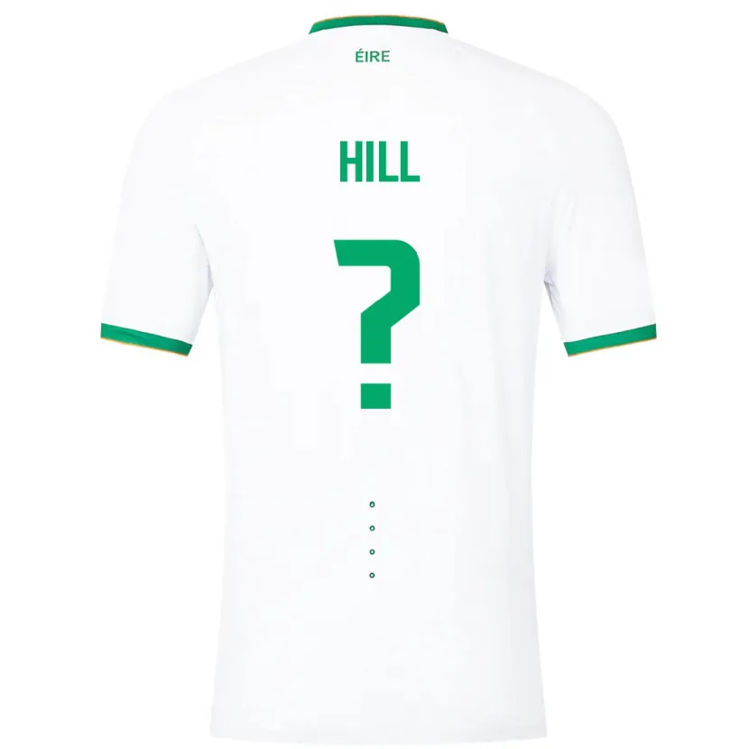 Danxen Enfant Maillot Irlande Tom Hill #0 Blanc Tenues Extérieur 24-26 T-Shirt