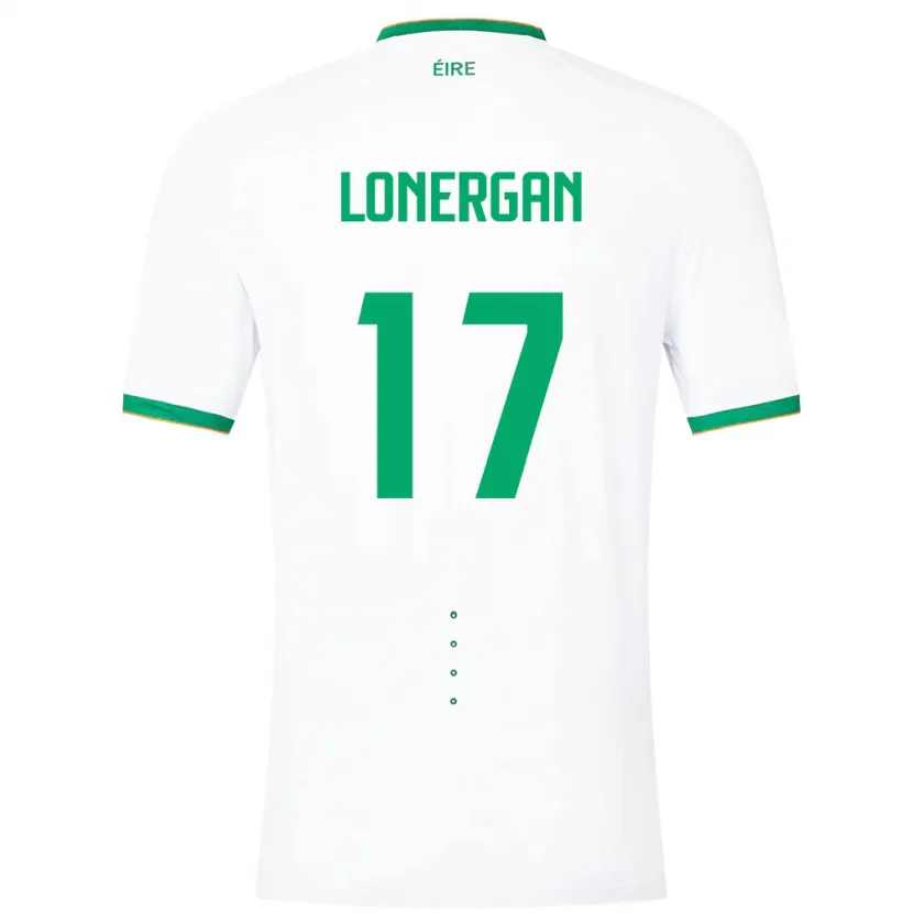 Danxen Enfant Maillot Irlande Tom Lonergan #17 Blanc Tenues Extérieur 24-26 T-Shirt