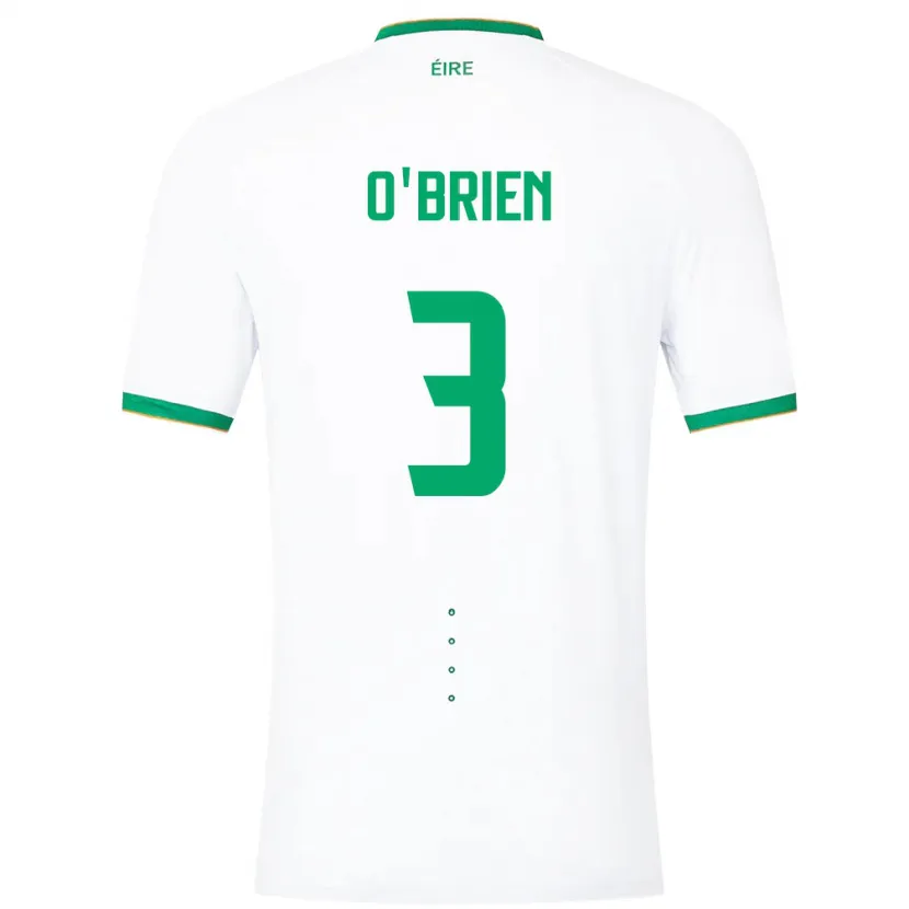 Danxen Enfant Maillot Irlande Luke O'brien #3 Blanc Tenues Extérieur 24-26 T-Shirt