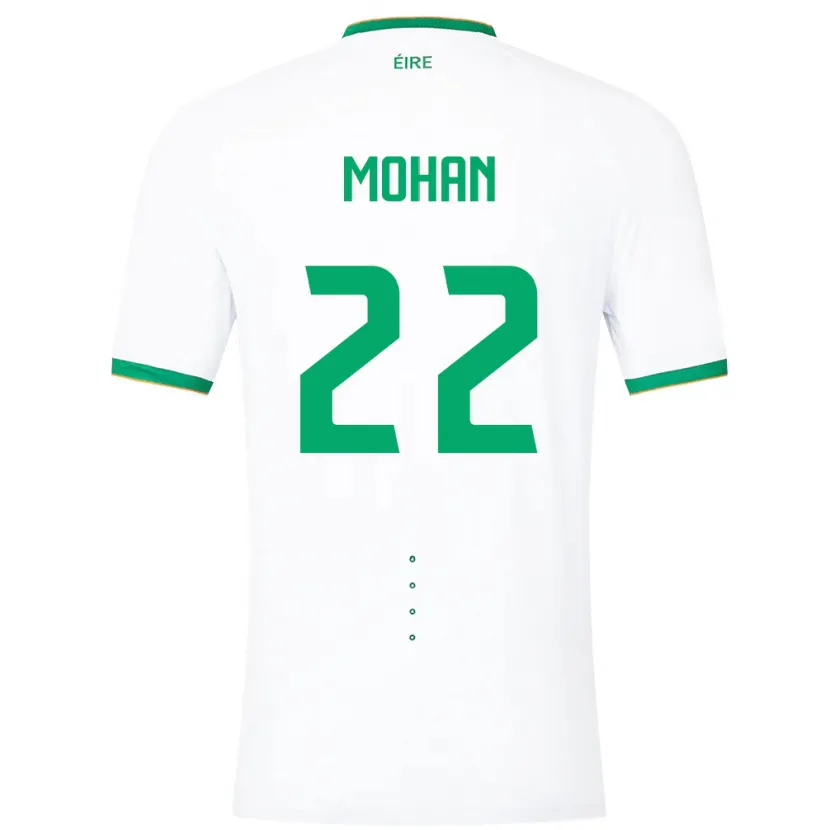Danxen Enfant Maillot Irlande Stephen Mohan #22 Blanc Tenues Extérieur 24-26 T-Shirt