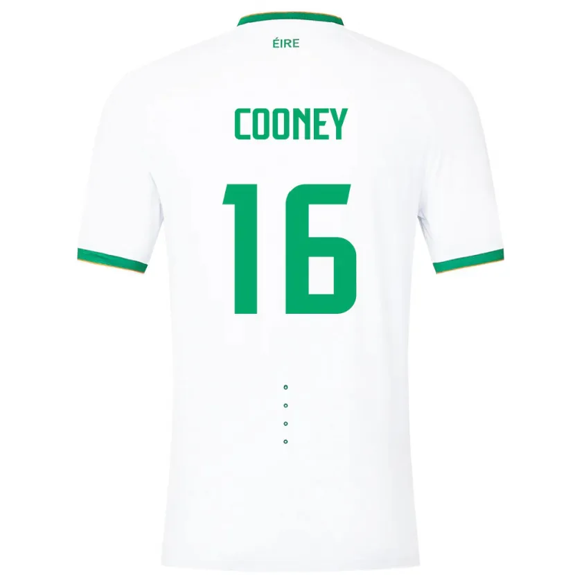 Danxen Enfant Maillot Irlande Oisin Cooney #16 Blanc Tenues Extérieur 24-26 T-Shirt