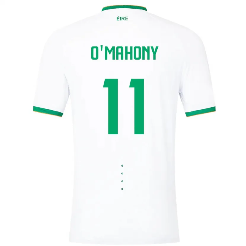 Danxen Enfant Maillot Irlande Éabha O'mahony #11 Blanc Tenues Extérieur 24-26 T-Shirt