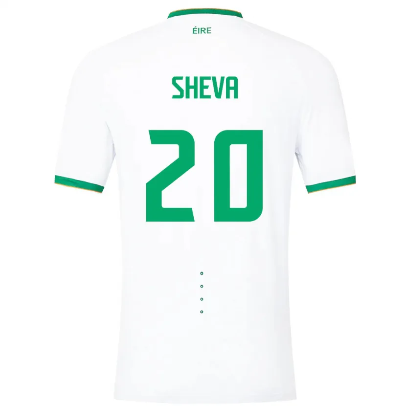Danxen Enfant Maillot Irlande Marissa Sheva #20 Blanc Tenues Extérieur 24-26 T-Shirt