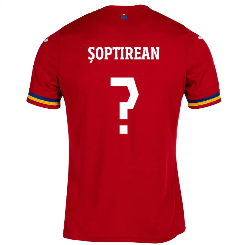 Danxen Enfant Maillot Roumanie Dominik Șoptirean #0 Rouge Tenues Extérieur 24-26 T-Shirt