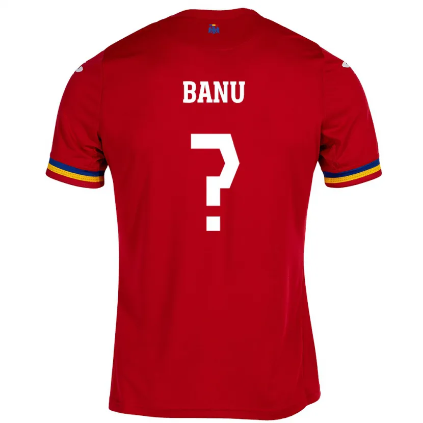 Danxen Enfant Maillot Roumanie Luca Banu #0 Rouge Tenues Extérieur 24-26 T-Shirt