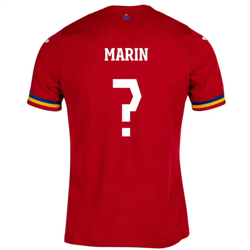 Danxen Enfant Maillot Roumanie Matei Marin #0 Rouge Tenues Extérieur 24-26 T-Shirt