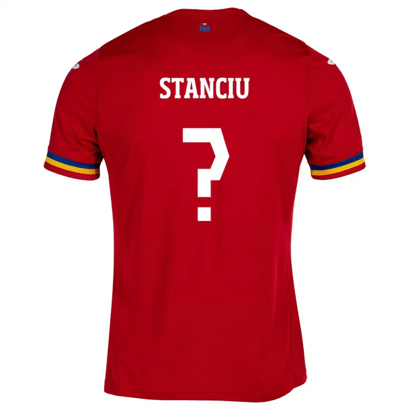 Danxen Enfant Maillot Roumanie Raul Stanciu #0 Rouge Tenues Extérieur 24-26 T-Shirt