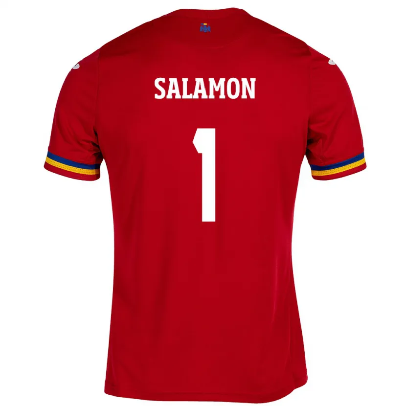 Danxen Enfant Maillot Roumanie Szidonia Salamon #1 Rouge Tenues Extérieur 24-26 T-Shirt
