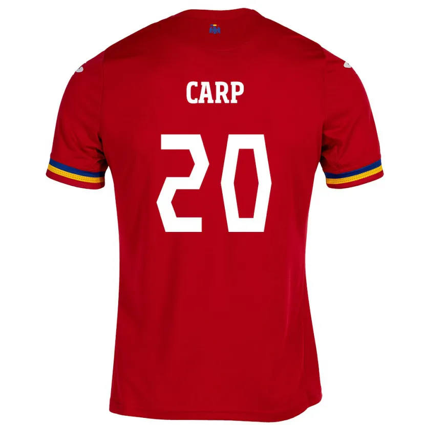 Danxen Enfant Maillot Roumanie Cristina Carp #20 Rouge Tenues Extérieur 24-26 T-Shirt