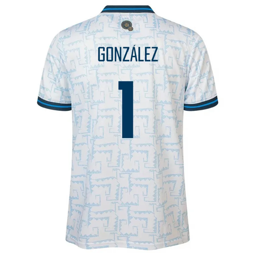 Danxen Enfant Maillot Salvador Mario González #1 Blanc Tenues Extérieur 24-26 T-Shirt