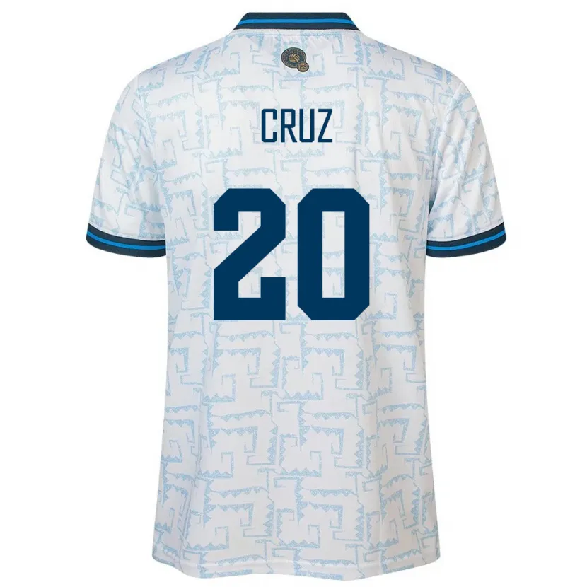 Danxen Enfant Maillot Salvador Jorge Cruz #20 Blanc Tenues Extérieur 24-26 T-Shirt