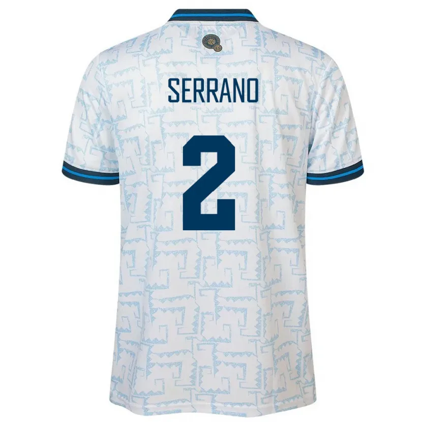 Danxen Enfant Maillot Salvador Alejandro Serrano #2 Blanc Tenues Extérieur 24-26 T-Shirt