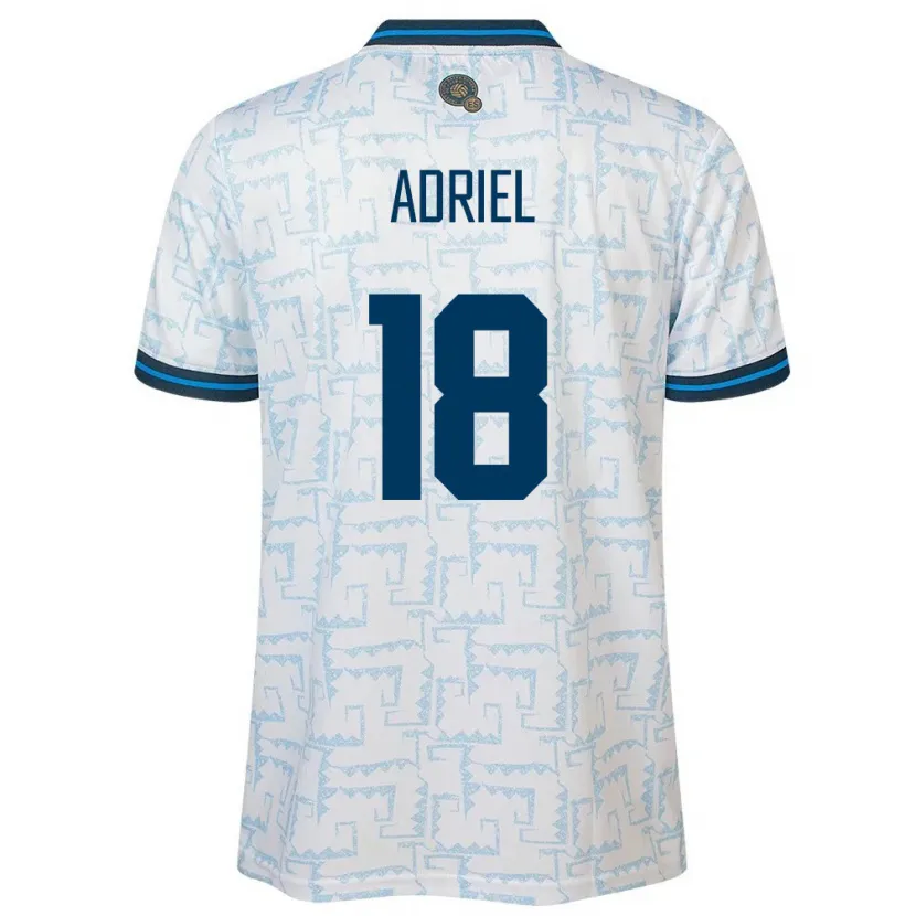 Danxen Enfant Maillot Salvador Adriel Martínez #18 Blanc Tenues Extérieur 24-26 T-Shirt