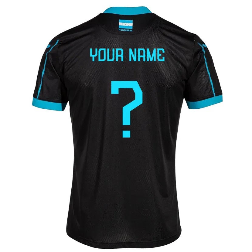 Danxen Enfant Maillot Honduras Votre Nom #0 Noir Tenues Extérieur 24-26 T-Shirt