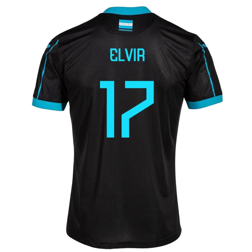 Danxen Enfant Maillot Honduras Samuel Elvir #17 Noir Tenues Extérieur 24-26 T-Shirt