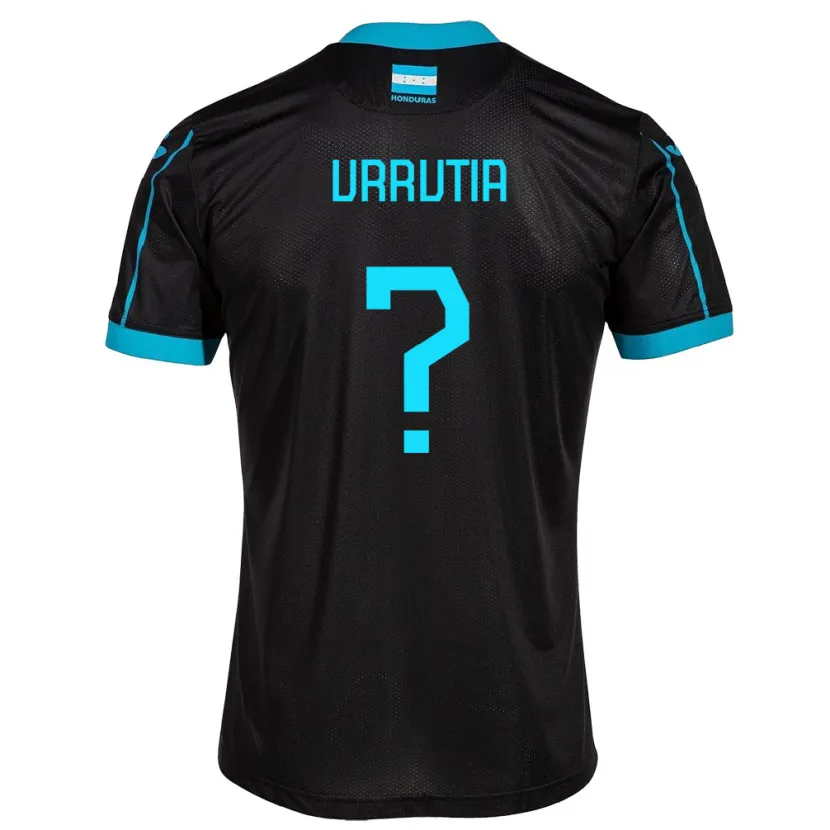 Danxen Enfant Maillot Honduras Nathalie Urrutia #0 Noir Tenues Extérieur 24-26 T-Shirt