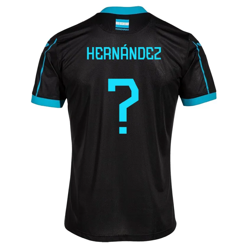 Danxen Enfant Maillot Honduras Riccy Hernández #0 Noir Tenues Extérieur 24-26 T-Shirt