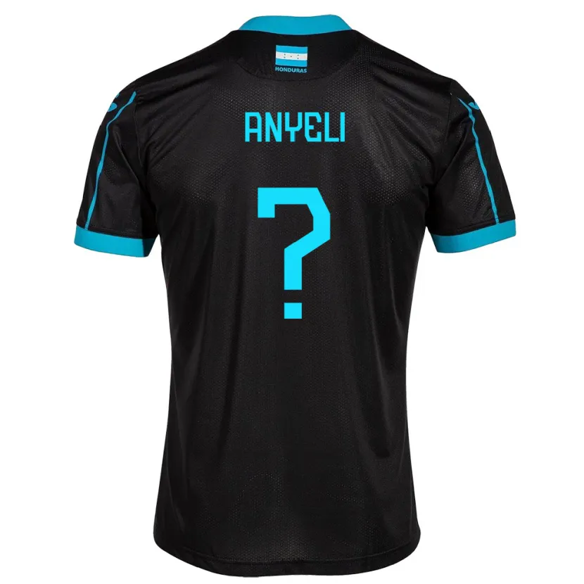 Danxen Enfant Maillot Honduras Anyeli Rodriguez #0 Noir Tenues Extérieur 24-26 T-Shirt