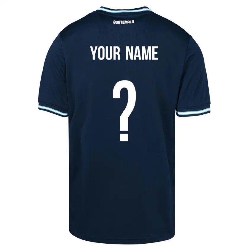 Danxen Enfant Maillot Guatemala Votre Nom #0 Bleu Tenues Extérieur 24-26 T-Shirt