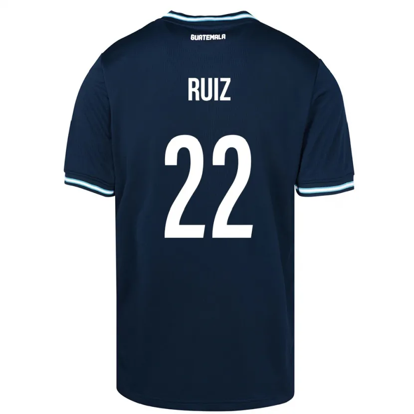 Danxen Enfant Maillot Guatemala Kevin Ruiz #22 Bleu Tenues Extérieur 24-26 T-Shirt