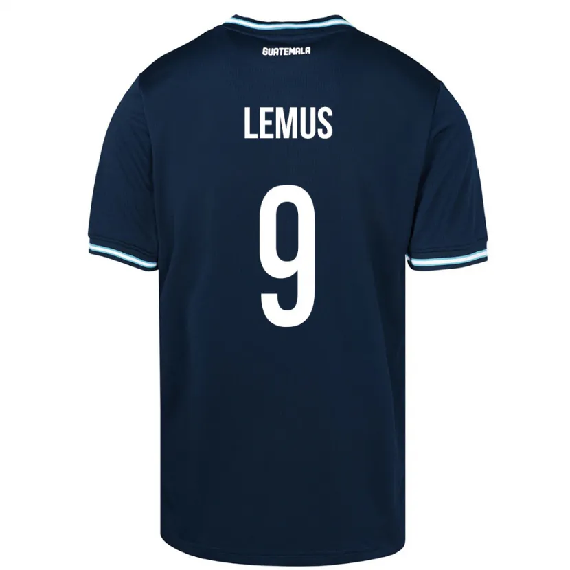 Danxen Enfant Maillot Guatemala Erick Lemus #9 Bleu Tenues Extérieur 24-26 T-Shirt