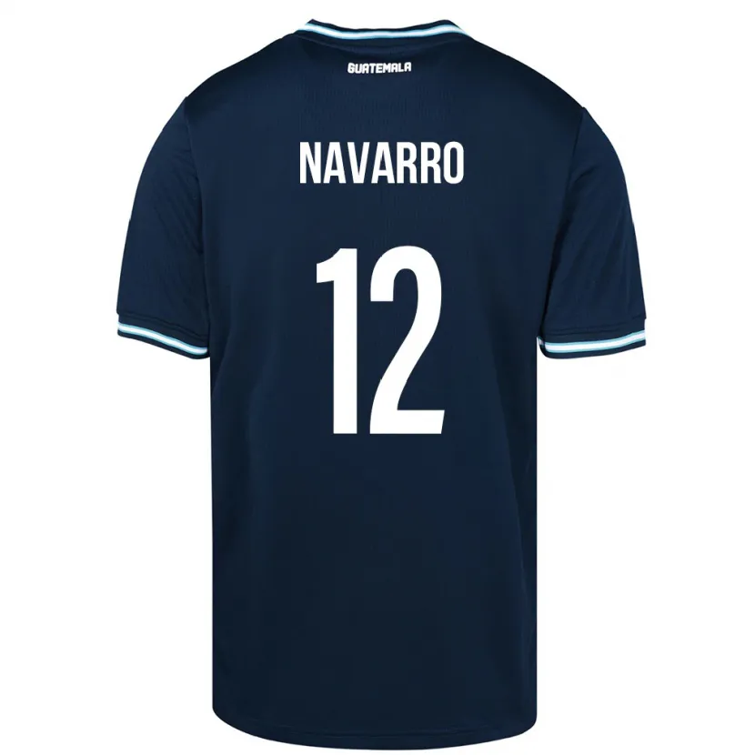 Danxen Enfant Maillot Guatemala Kenderson Navarro #12 Bleu Tenues Extérieur 24-26 T-Shirt