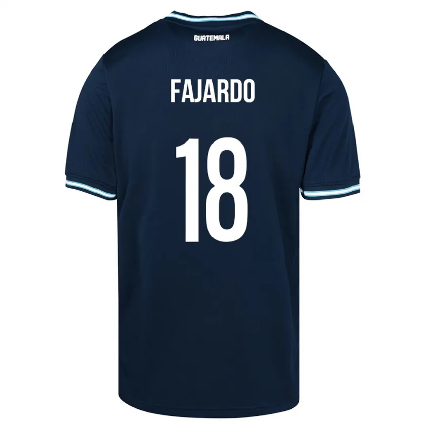 Danxen Enfant Maillot Guatemala William Fajardo #18 Bleu Tenues Extérieur 24-26 T-Shirt