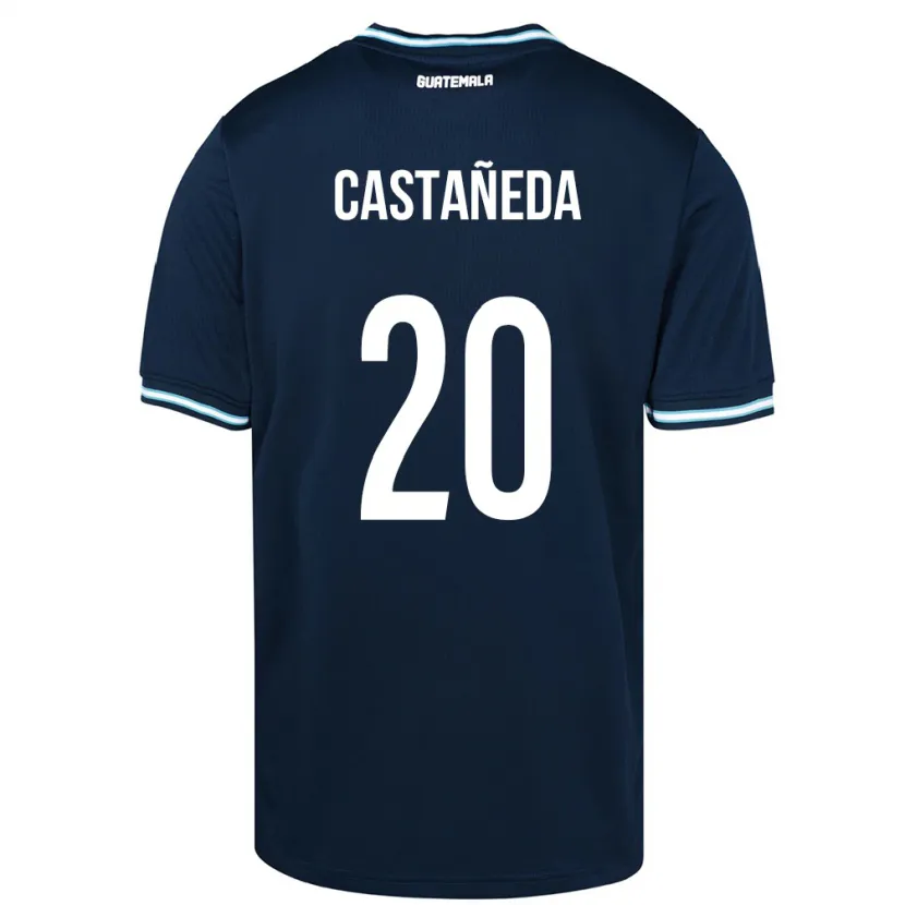 Danxen Enfant Maillot Guatemala Brayam Castañeda #20 Bleu Tenues Extérieur 24-26 T-Shirt