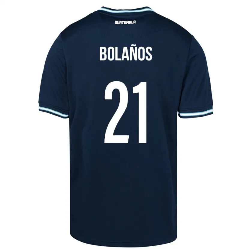 Danxen Enfant Maillot Guatemala Diego Bolaños #21 Bleu Tenues Extérieur 24-26 T-Shirt