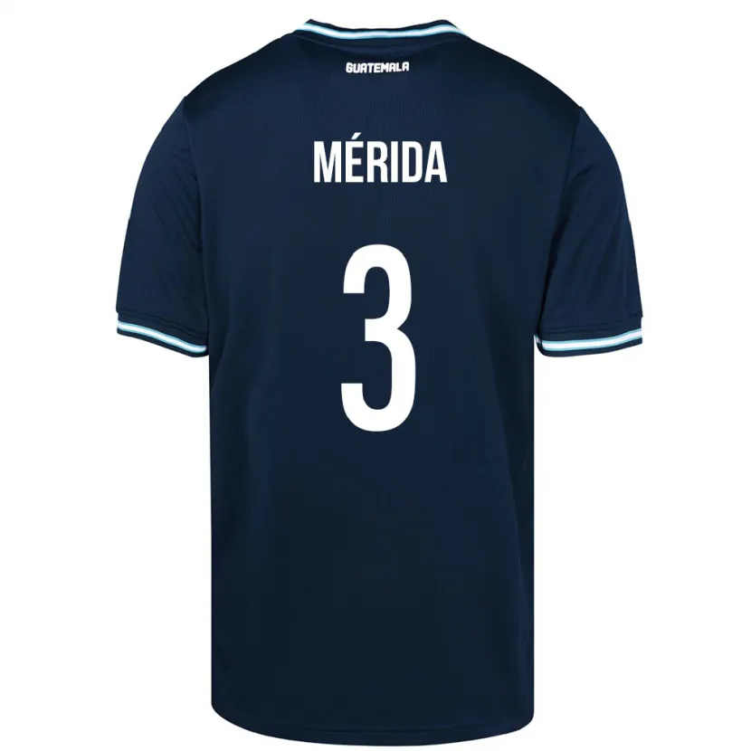 Danxen Enfant Maillot Guatemala Daniel Mérida #3 Bleu Tenues Extérieur 24-26 T-Shirt