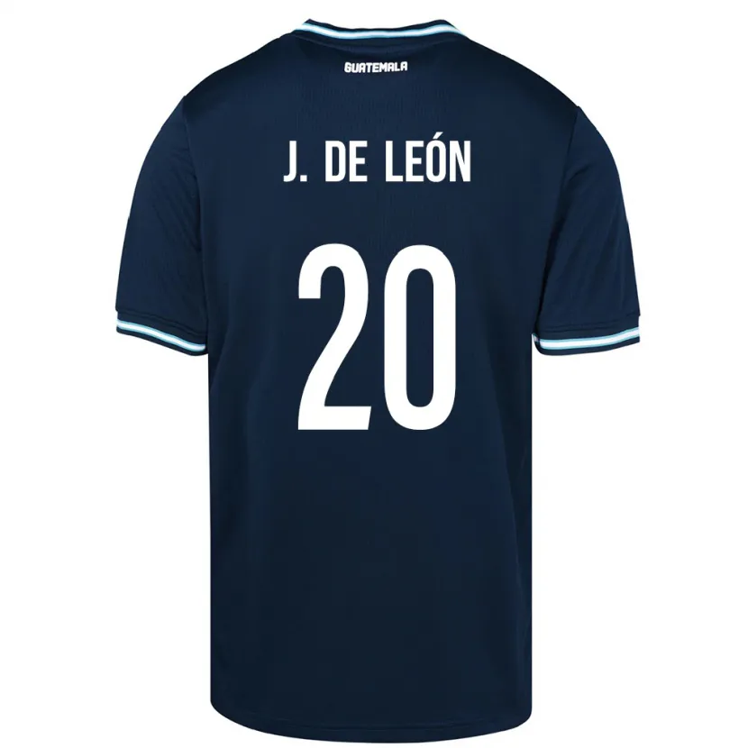 Danxen Enfant Maillot Guatemala Jorge De León #20 Bleu Tenues Extérieur 24-26 T-Shirt