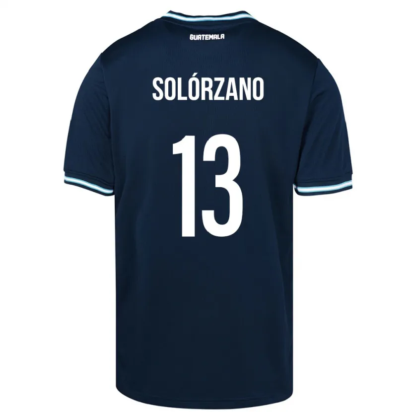 Danxen Enfant Maillot Guatemala Aisha Solórzano #13 Bleu Tenues Extérieur 24-26 T-Shirt