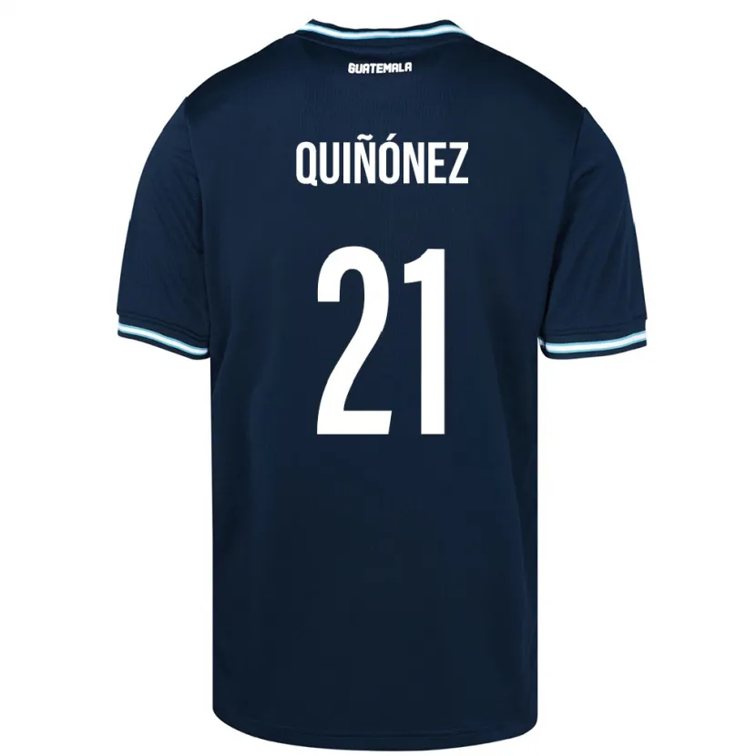 Danxen Enfant Maillot Guatemala Andrea Quiñónez #21 Bleu Tenues Extérieur 24-26 T-Shirt