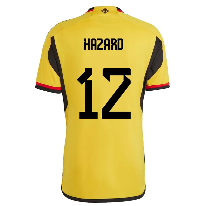 Danxen Enfant Maillot Irlande Du Nord Conor Hazard #12 Blanc Tenues Extérieur 24-26 T-Shirt